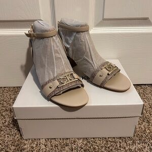 Calvin Klein Beige Heeled Sandals